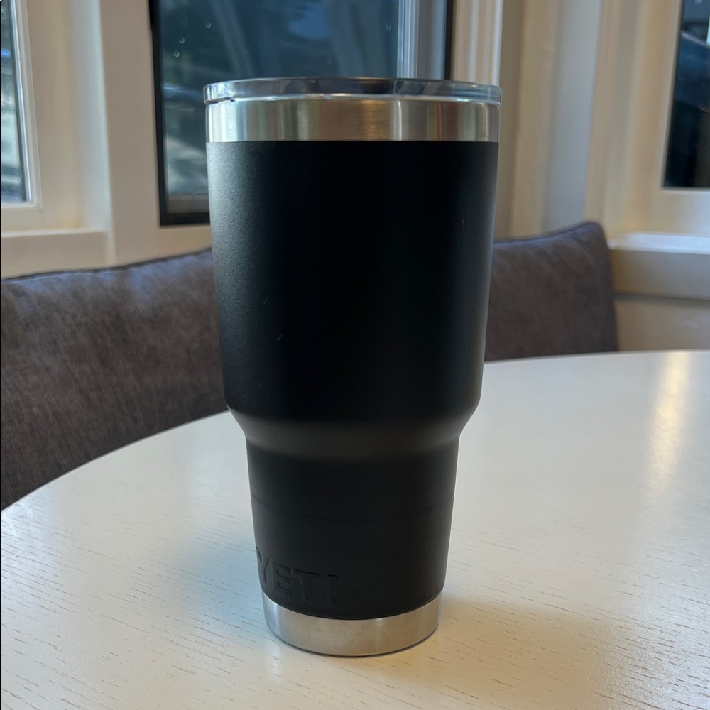 YETI Black and Silver Tumbler